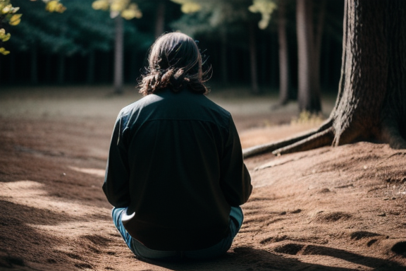 Person in deep prayer