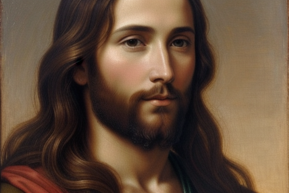 Artistic representation of Jesus inspired by the Renaissance period