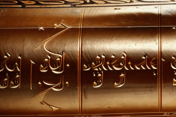 Aramaic script on an ancient scroll